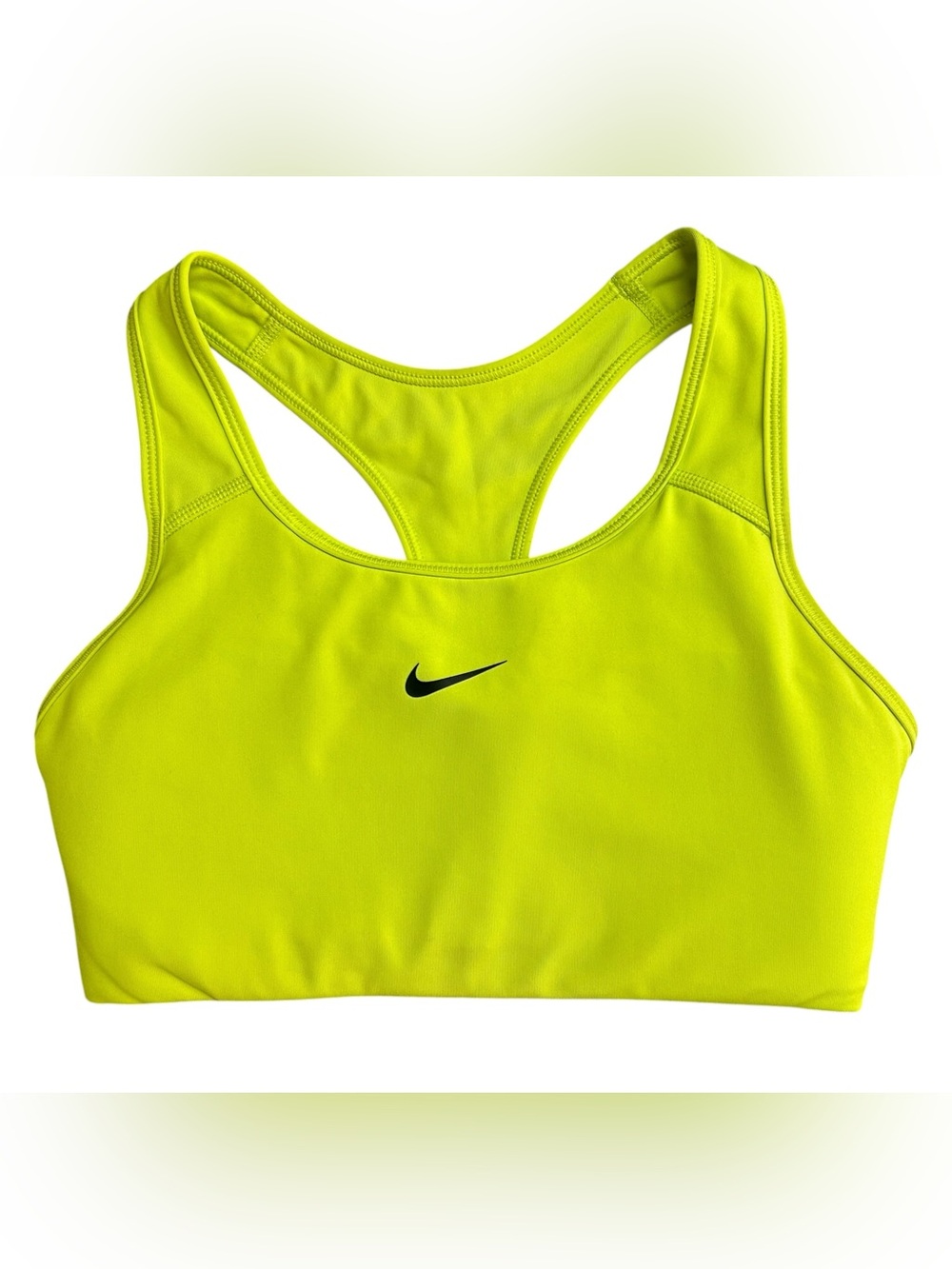 Nike Dri-Fit Neon Green Women's Pro Classic Swoosh Medium Support Sports Bra S